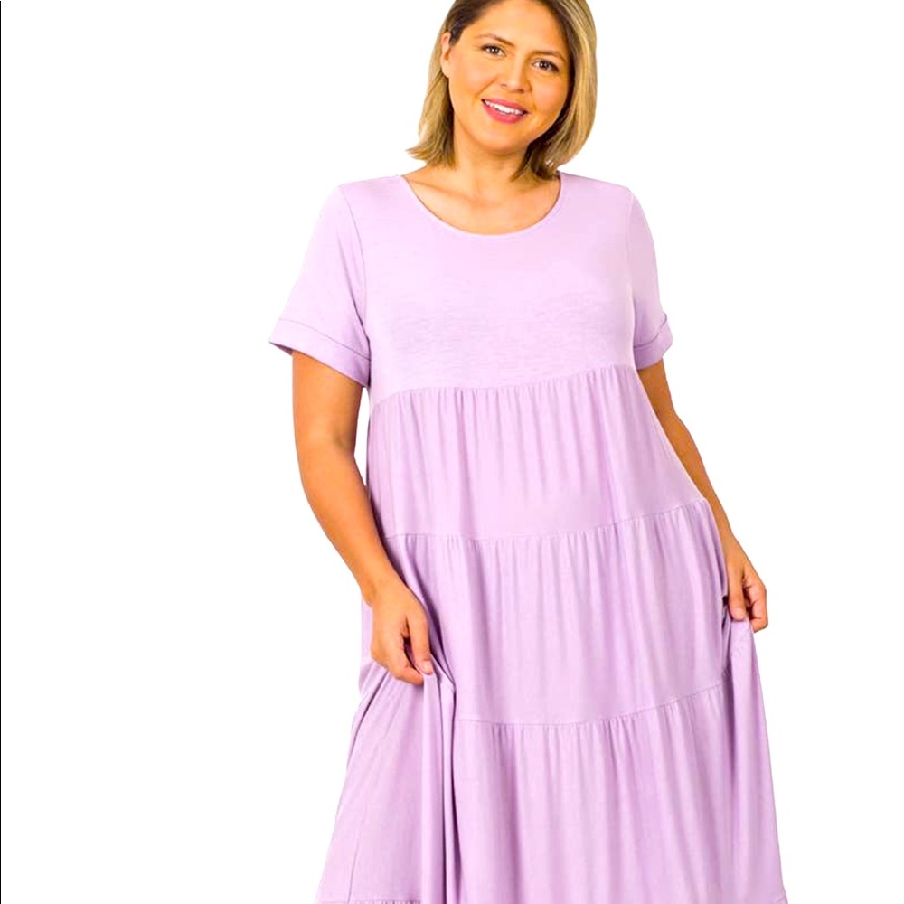 Lavender Tiered Maxi Dress